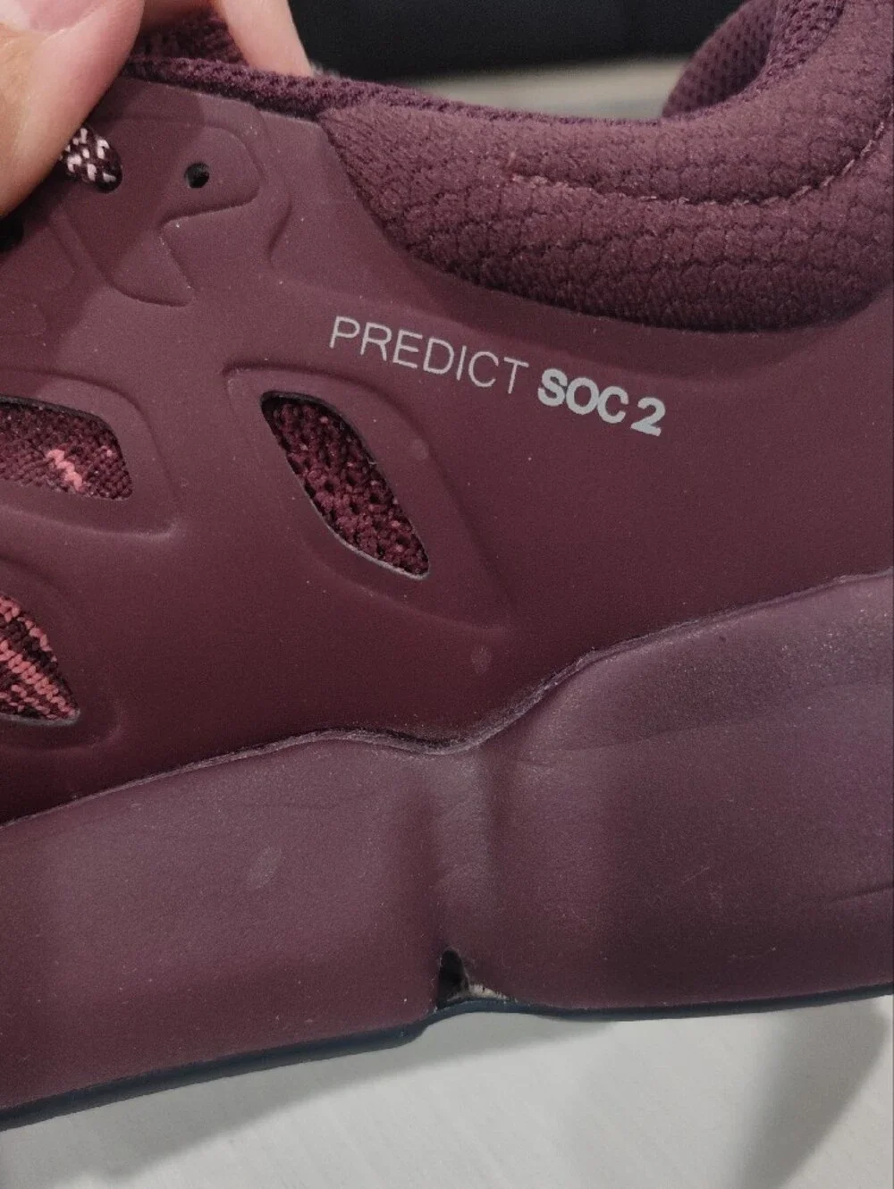 Salomon Predict SOC 2  Burgundy/Plum Knit Athletic Sneakers Size 8.5